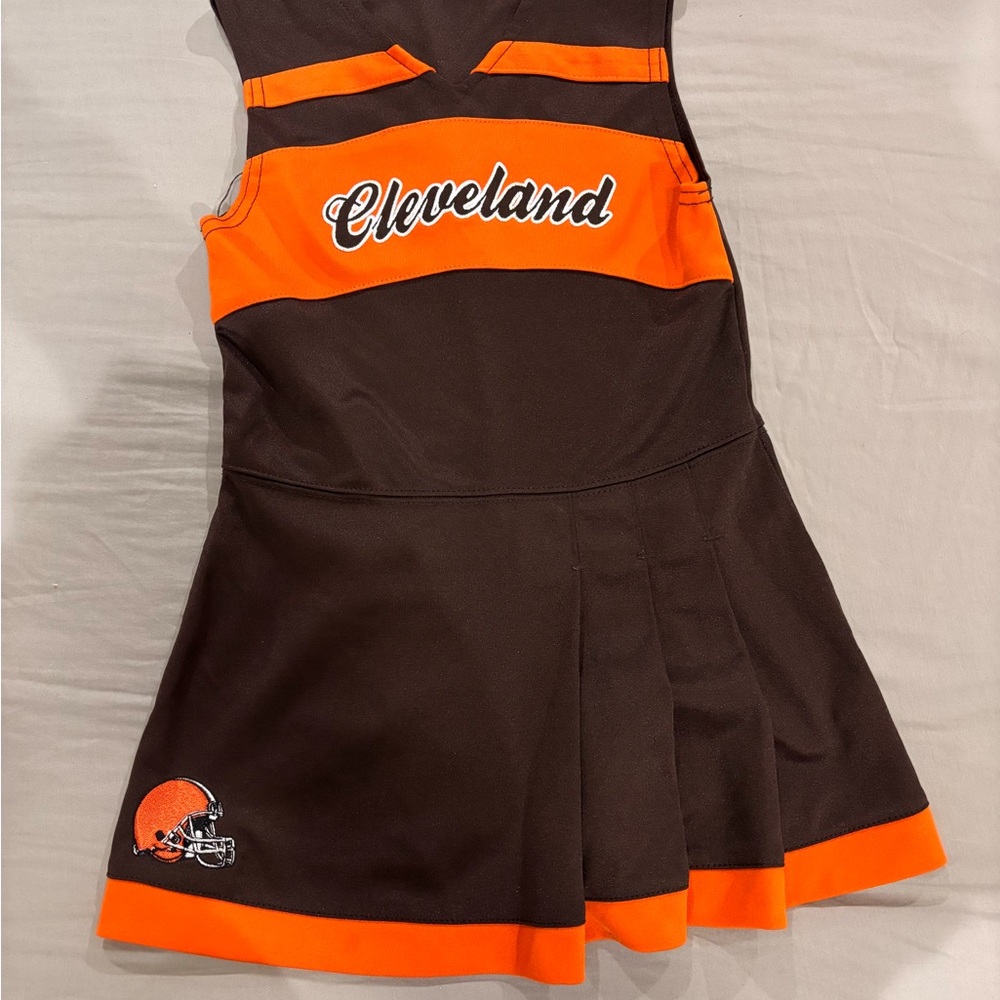Cleveland Kids Cheerleader Dress - Brown and Orange